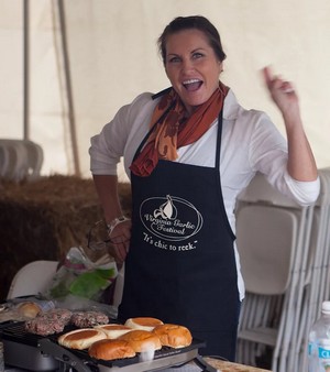 Garlic Burgers at Wine and Garlic Festival, Rebec Vineyards, VA